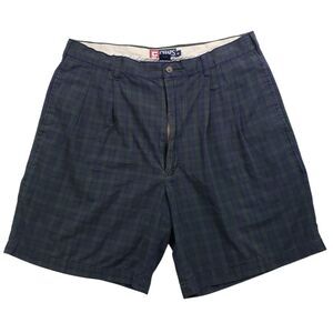 Vintage Chaps Ralph Lauren Pleated Shorts Mens 36 Blackwatch Tartan Plaid 90s